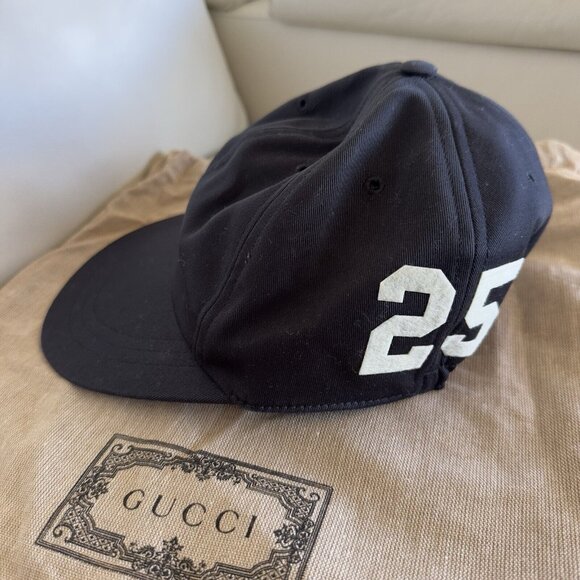 NWT GUCCI CAP MONOGRAM DAD BASEBALL GG LOGO 751400 4HA0M 1077 BLACK - Picture 10 of 11